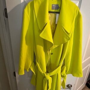 ASOS Neon Lime Belted Trench Coat
